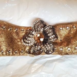 Genuine leather Gold belt